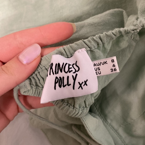 Green Cropped Blouse - Picture 3 of 3